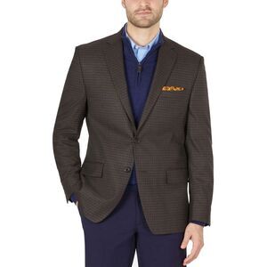 Lauren Ralph Lauren Mens Classic Fit Check Sport Coat 38R Brown/Navy Blazer NWT